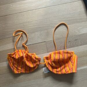 Triangl Orange Bikini Top- small ++